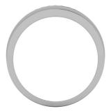 0.07 Carat (ctw) 10K White Gold Round White Diamond Men's Anniversary Wedding Band