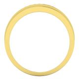 0.07 Carat (ctw) 10K Yellow Gold Round White Diamond Men's Anniversary Wedding Band