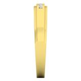 0.07 Carat (ctw) 10K Yellow Gold Round White Diamond Men's Anniversary Wedding Band