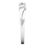 0.12 Carat (ctw) 18K White Gold Round Diamond Ladies Solitaire Bridal Engagement Promise Ring