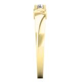 0.12 Carat (ctw) 18K Yellow Gold Round Diamond Ladies Solitaire Bridal Engagement Promise Ring