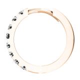 0.45 Carat (ctw) 10K Rose Gold Round Cut White Diamond Huggie Hoop Earrings 1/2 CT