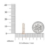 0.45 Carat (ctw) 10K Rose Gold Round Cut White Diamond Huggie Hoop Earrings 1/2 CT