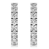 0.45 Carat (ctw) 14K White Gold Round Cut White Diamond Huggie Hoop Earrings 1/2 CT