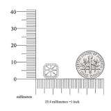 0.26 Carat (ctw) 10K White Gold Round White Diamond Removable Jackets For Stud Earrings 1/4 CT