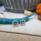 0.26 Carat (ctw) 10K White Gold Round White Diamond Removable Jackets For Stud Earrings 1/4 CT