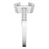 0.75 Carat (ctw) 14K White Gold Round White Diamond Semi Mount Engagement Bridal Ring 3/4 CT