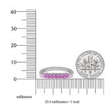 0.35 Carat (ctw) 14K White Gold Round Pink Sapphire & White Diamond Ladies Wedding Stackable Band