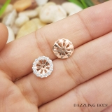 0.65 Carat (ctw) 10K Rose Gold Round Cut Diamond Removable Jackets For Stud Earrings