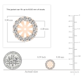 0.65 Carat (ctw) 10K Rose Gold Round Cut Diamond Removable Jackets For Stud Earrings
