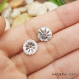 0.65 Carat (ctw) 10K White Gold Round Cut Diamond Removable Jackets For Stud Earrings