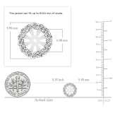 0.65 Carat (ctw) 10K White Gold Round Cut Diamond Removable Jackets For Stud Earrings