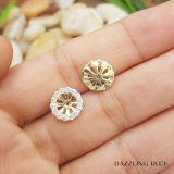 0.65 Carat (ctw) 10K Yellow Gold Round Cut Diamond Removable Jackets For Stud Earrings