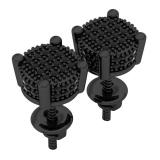 0.20 Carat (ctw) Black Rhodium Plated Sterling Silver Round Black Diamond Stud Earrings 1/5 CT