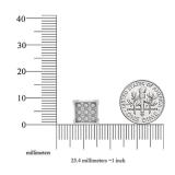 0.20 Carat (ctw) 14K White Gold Round Diamond VProng Square Shape Mens Hip Hop Stud Earrings 1/5 CT
