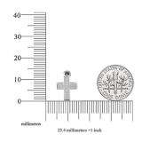0.45 Carat (ctw) 10K White Gold Round Cut White Diamond Ladies Cross Stud Earrings 1/2 CT