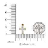 0.45 Carat (ctw) 14K Yellow Gold Round Cut White Diamond Ladies Cross Stud Earrings 1/2 CT