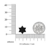 2.45 Carat (ctw) Black Rhodium Plated 18K White Gold Round Black Diamond Ladies Flower Stud Earrings