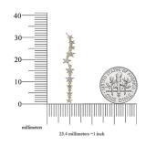0.26 Carat (ctw) 14K Yellow Gold Round White Diamond Ladies Stars Dangling Drop Earrings 1/4 CT