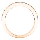 0.50 Carat (ctw) 10K Rose Gold Baguette & Round Diamond Ladies Wedding Stackable Band 1/2 CT