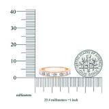 0.50 Carat (ctw) 10K Rose Gold Baguette & Round Diamond Ladies Wedding Stackable Band 1/2 CT