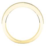 0.50 Carat (ctw) 10K Yellow Gold Baguette & Round Diamond Ladies Wedding Stackable Band 1/2 CT