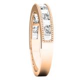 0.50 Carat (ctw) 14K Rose Gold Baguette & Round Diamond Ladies Wedding Stackable Band 1/2 CT