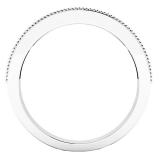 0.50 Carat (ctw) 14K White Gold Baguette & Round Diamond Ladies Wedding Stackable Band 1/2 CT