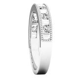 0.50 Carat (ctw) 14K White Gold Baguette & Round Diamond Ladies Wedding Stackable Band 1/2 CT