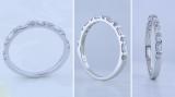 0.33 Carat (ctw) 10K White Gold Round & Baguette Diamond Ladies Anniversary Wedding Band 1/3 CT