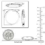 0.33 Carat (ctw) 10K White Gold Round & Baguette Diamond Ladies Anniversary Wedding Band 1/3 CT