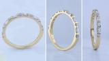 0.33 Carat (ctw) 14K Yellow Gold Round & Baguette Diamond Ladies Anniversary Wedding Band 1/3 CT