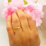 0.10 Carat (ctw) 14K Yellow Gold Princess Cut Diamond Ladies Solitaire Engagement Ring 1/10 CT