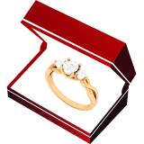 0.10 Carat (ctw) 14K Rose Gold Round  Diamond Ladies Split Shank 3 Stone Engagement Ring 1/10 CT