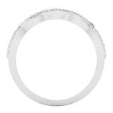 0.23 Carat (ctw) 10K White Gold Round Diamond Ladies Bridal Wedding Band Stackable Ring 1/4 CT