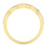 0.23 Carat (ctw) 10K Yellow Gold Round Diamond Ladies Bridal Wedding Band Stackable Ring 1/4 CT