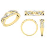0.23 Carat (ctw) 10K Yellow Gold Round Diamond Ladies Bridal Wedding Band Stackable Ring 1/4 CT