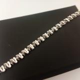0.40 Carat (ctw) Sterling Silver Round Cut Black Diamond Ladies Tennis Bracelet