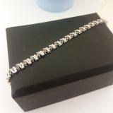 0.40 Carat (ctw) Sterling Silver Round Cut Black Diamond Ladies Tennis Bracelet