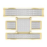 0.70 Carat (ctw) 10K Yellow Gold Diamond Men's & Women's Engagement Ring Trio Bridal Set 3/4 CT