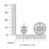 0.15 Carat (ctw) Sterling Silver White Diamond Ladies Double Heart Pendant (Silver Chain Included)