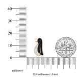 0.25 Carat (ctw) 18K Rose Gold Round Black & White Diamond Penguin Pendant 1/4 CT (Chain Included)