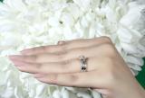 0.50 Carat (ctw) 10K White Gold Round Diamond Ladies Heart Shaped Bridal Engagement Ring Set 1/2 CT