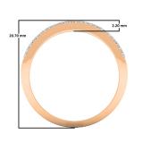 0.48 Carat (ctw) 10K Rose Gold Round White Diamond Ladies Anniversary Wedding Band Ring 1/2 CT