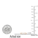 0.11 Carat (ctw) 10K Rose Gold Round White Diamond Ladies Anniversary Wedding Band Guard Ring