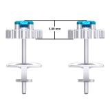 0.45 Carat (ctw) 10K White Gold Round Blue & White Diamond Ladies Halo Stud Earrings 1/2 CT