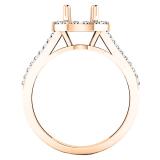 0.45 Carat (ctw) 10K Rose Gold Round Diamond Split Shank Bridal Semi Mount Engagement Ring 1/2 CT
