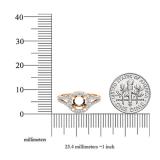 0.45 Carat (ctw) 10K Rose Gold Round Diamond Split Shank Bridal Semi Mount Engagement Ring 1/2 CT