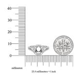 0.45 Carat (ctw) 18K White Gold Round Diamond Split Shank Bridal Semi Mount Engagement Ring 1/2 CT
