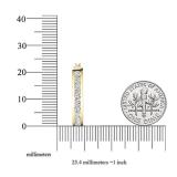 0.95 Carat (ctw) 10K Yellow Gold Round White Diamond Ladies Hoop Huggies Earrings 1 CT